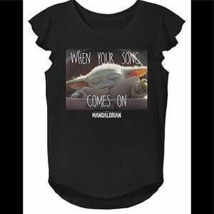 The Mandalorian Black Flutter Sleeve Tee